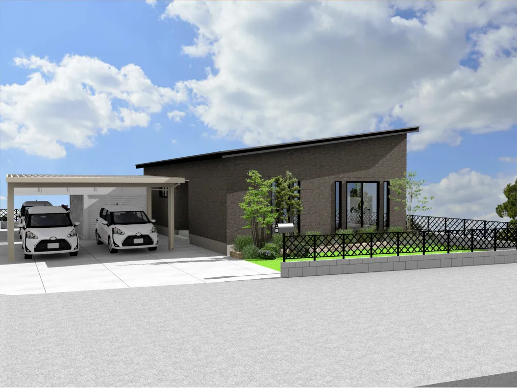 外観はシンプルに3LDKの26坪で快適な生活を