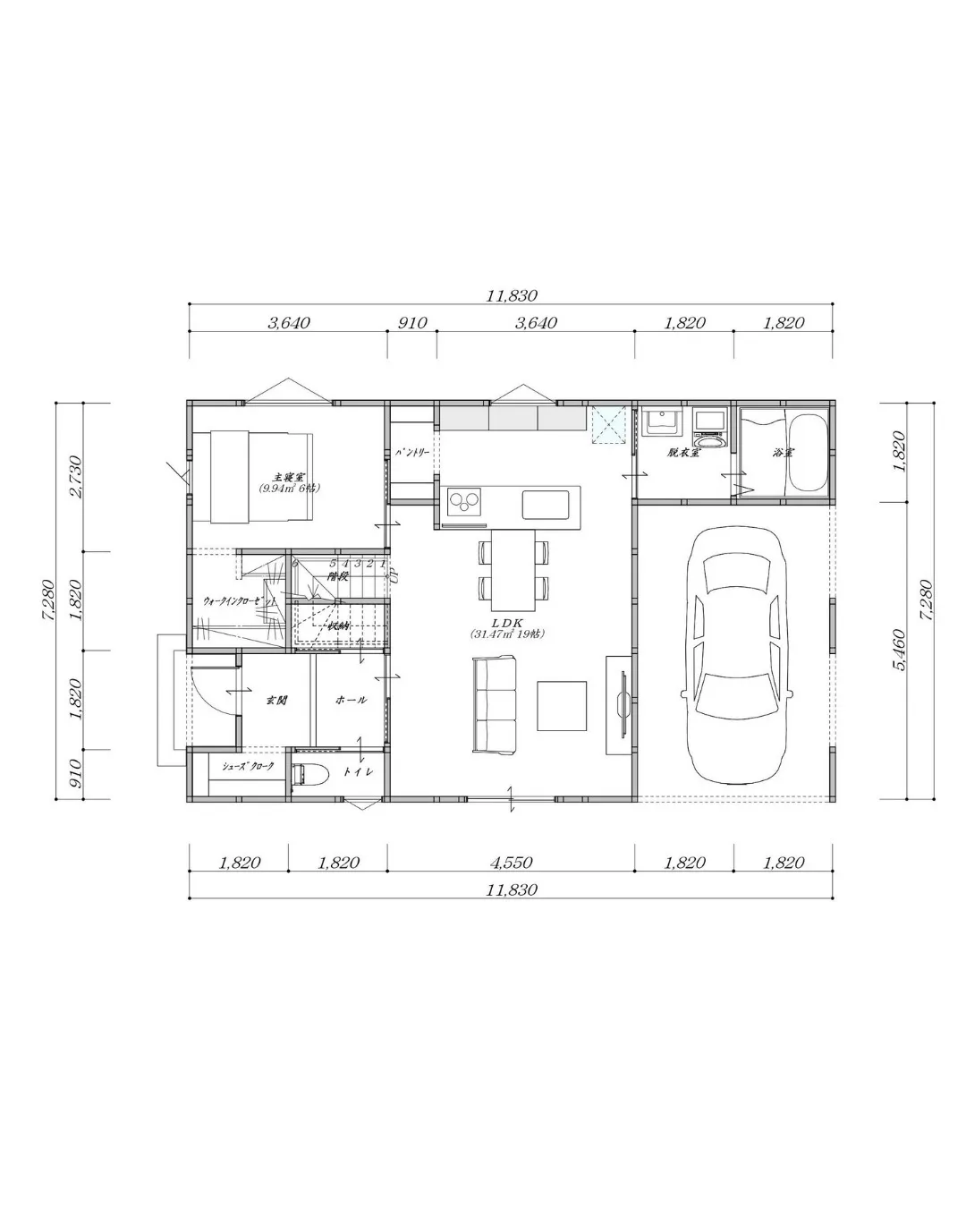 🏡【30坪3LDKの平屋のような二階建てプラン！】