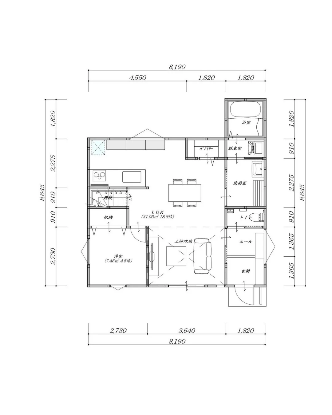 🏡【28坪3LDK開放感のあるリビングの家！】