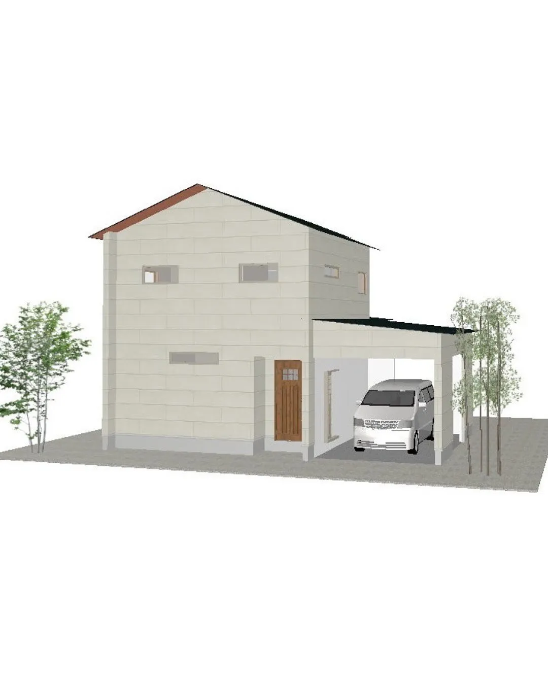 🏡【32坪3LDKのガレージから出入りしやすい二階建てプラン...