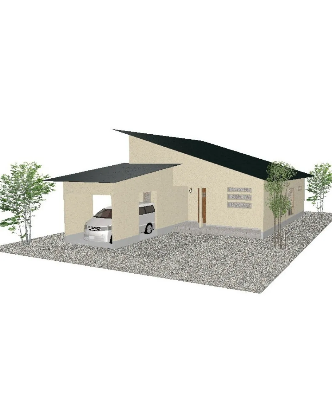 【29坪・3LDKのプライバシーを保ちやすい平屋間取り】⁠