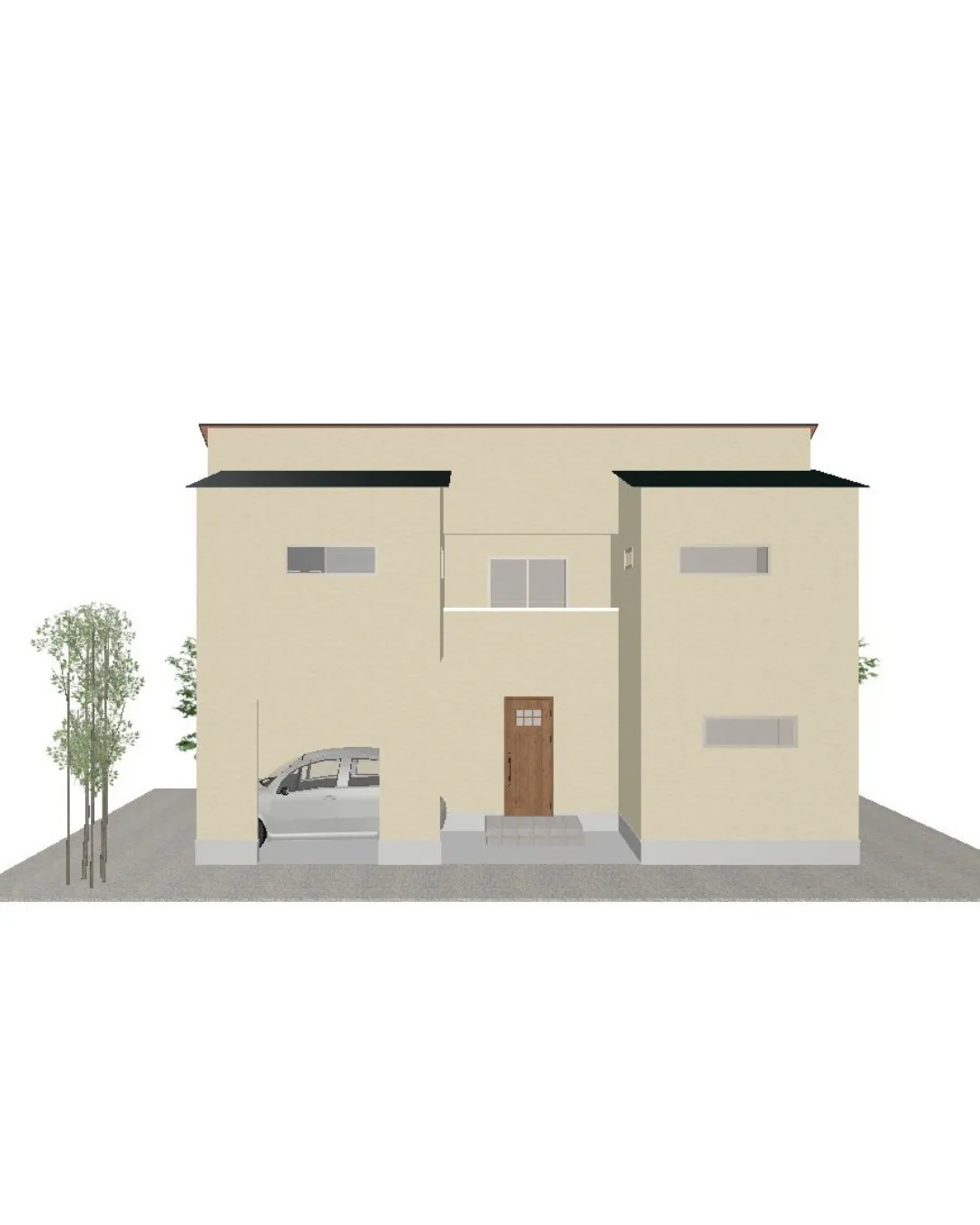 【35坪4LDKのバルコニーを囲むゆとりある二階建てプラン！...