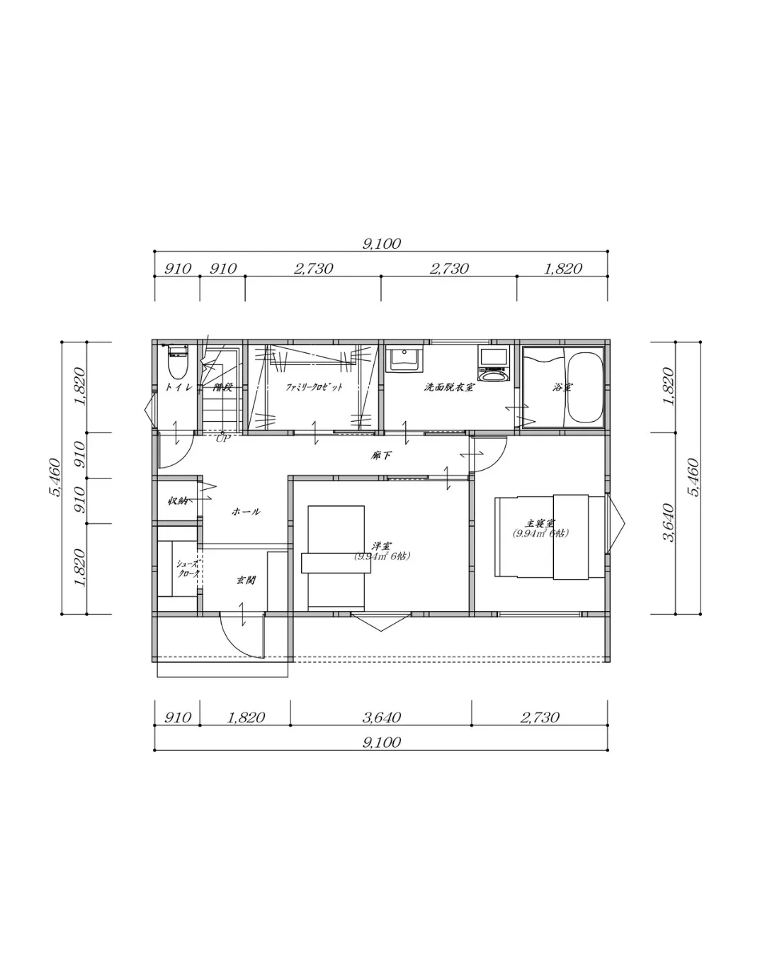 【31坪3LDKのプライバシーを確保した二階建てプラン！】