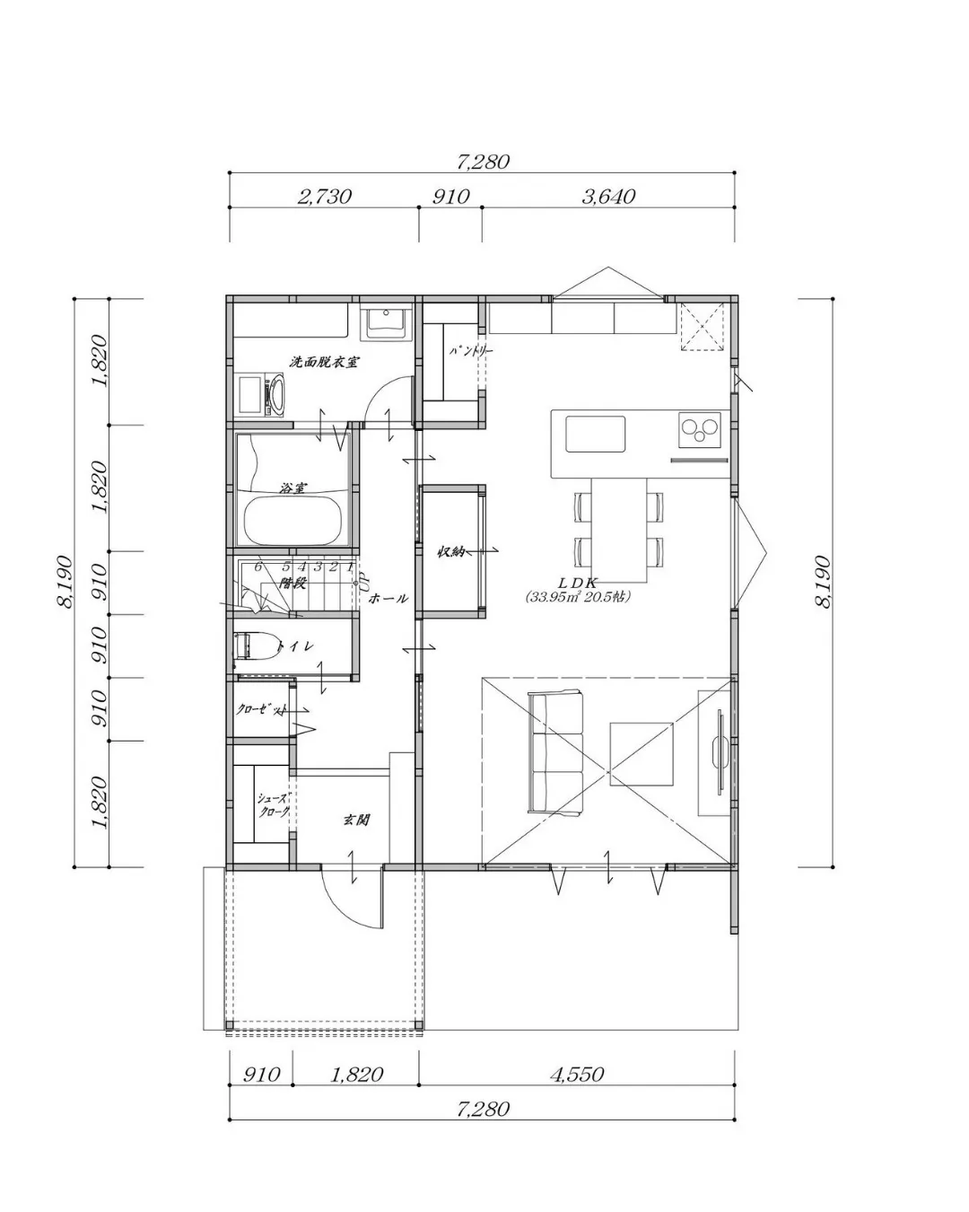 【31坪3LDKのpuraibasi-wo二階建てプラン！】