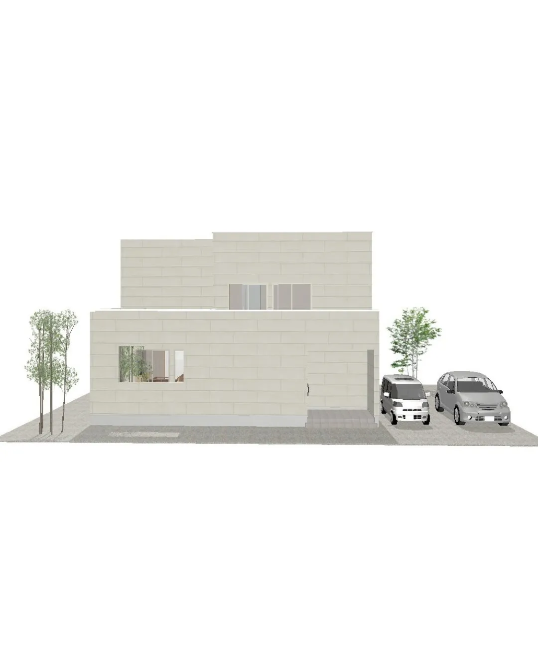 【33坪3LDKの上階と一体感のあるLDKの二階建てプラン！...