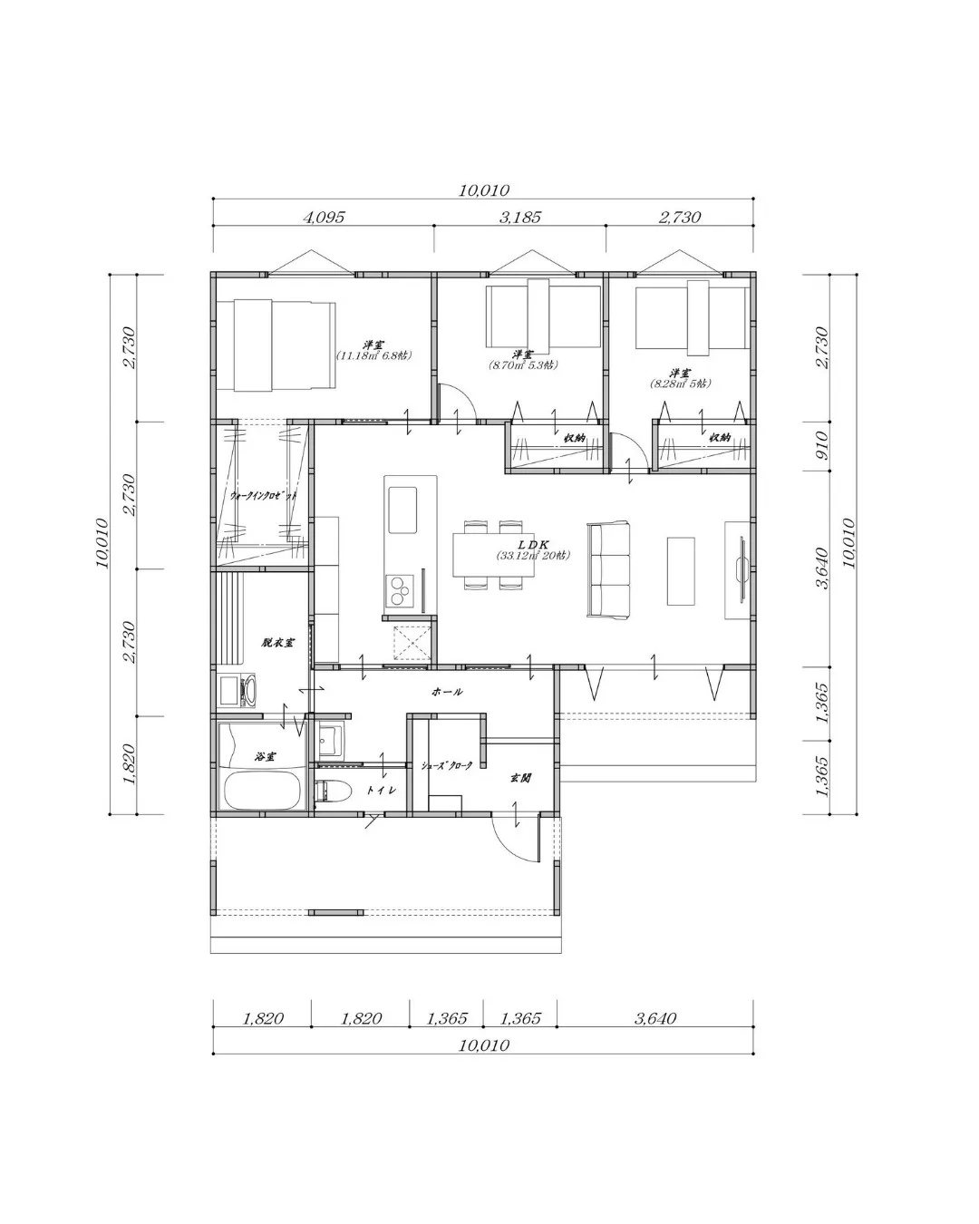🏡✨【27坪×3LDK｜家事動線がスムーズな平屋】