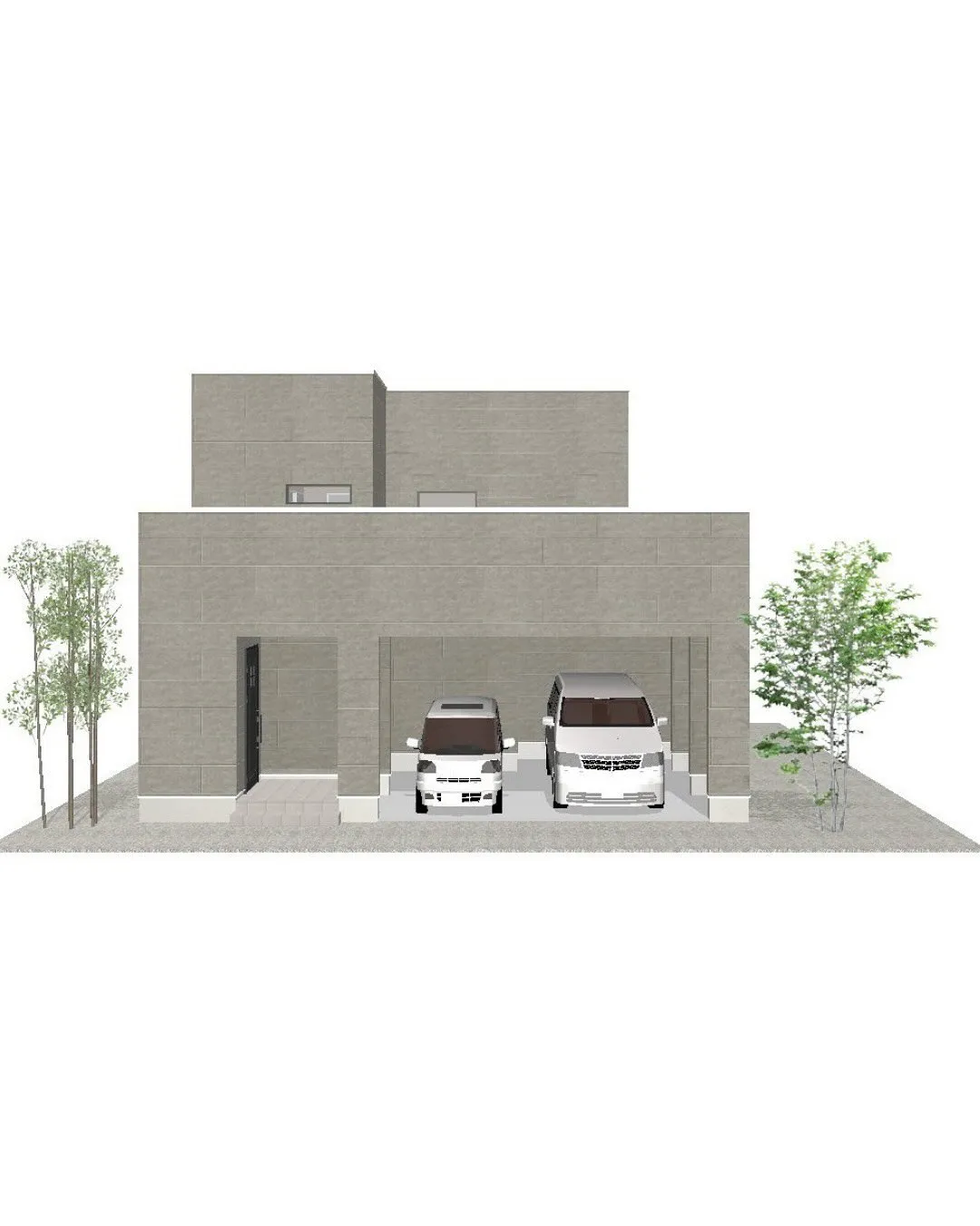 【ガレージからの動線がスムーズな二階建てプラン！】