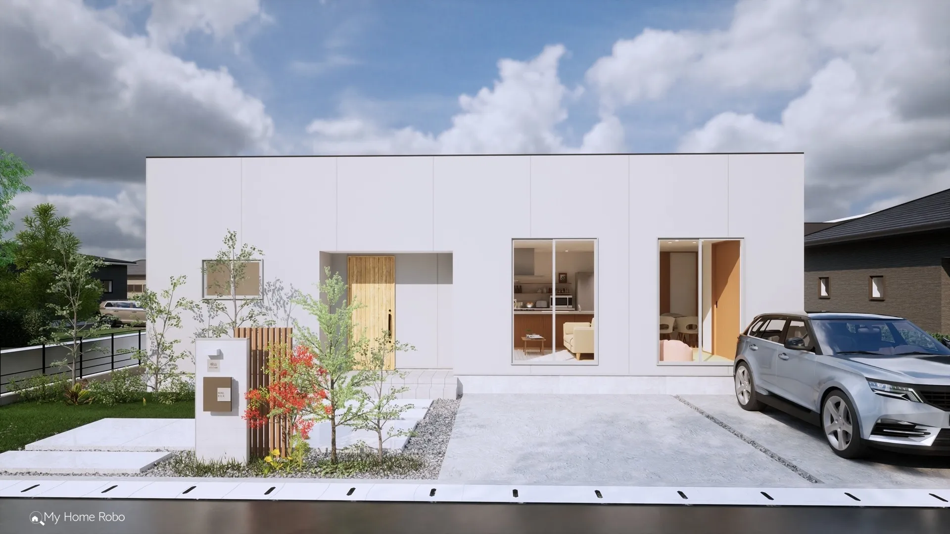 横づけダイニングの26坪平屋